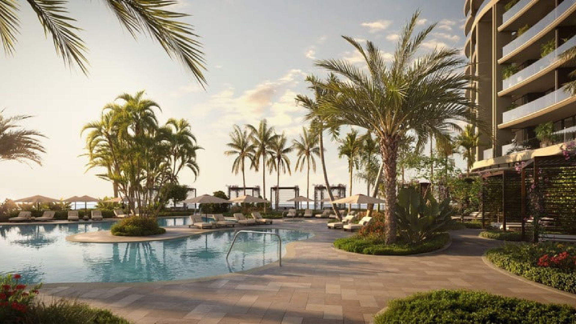 Pool among the palms