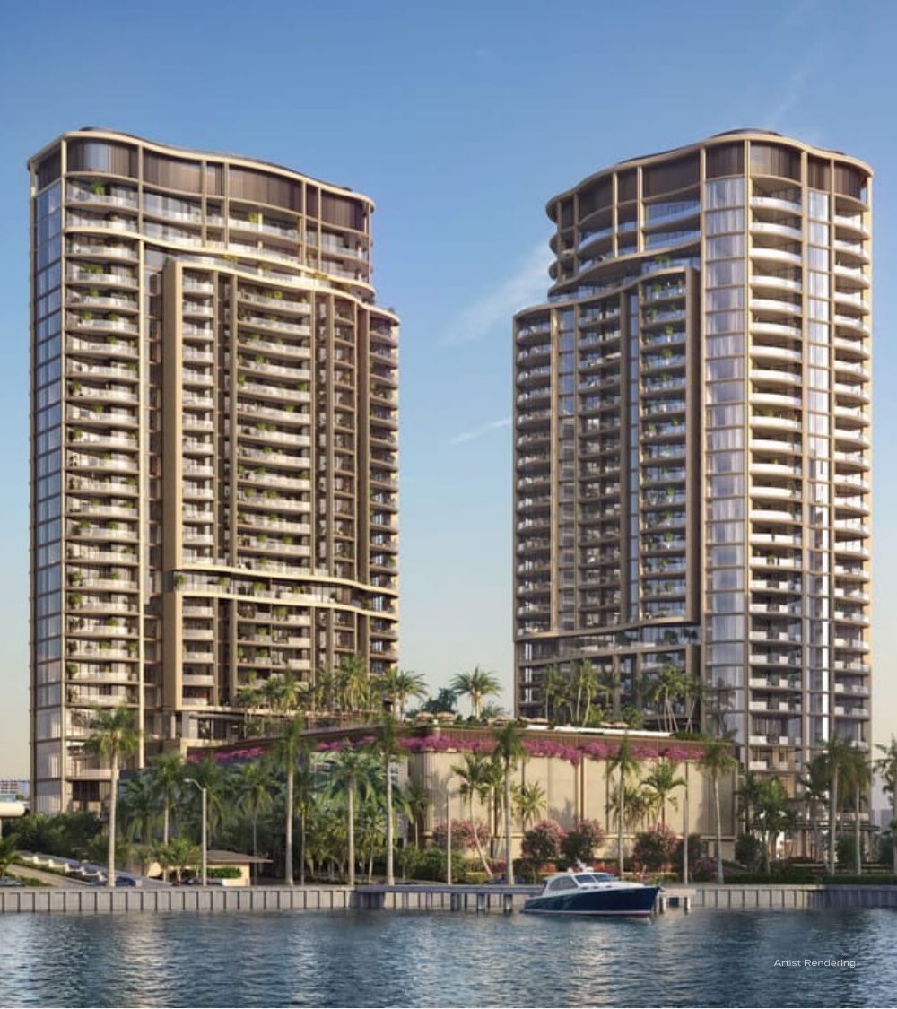 Edgeworth's two towers on South Flagler Drive